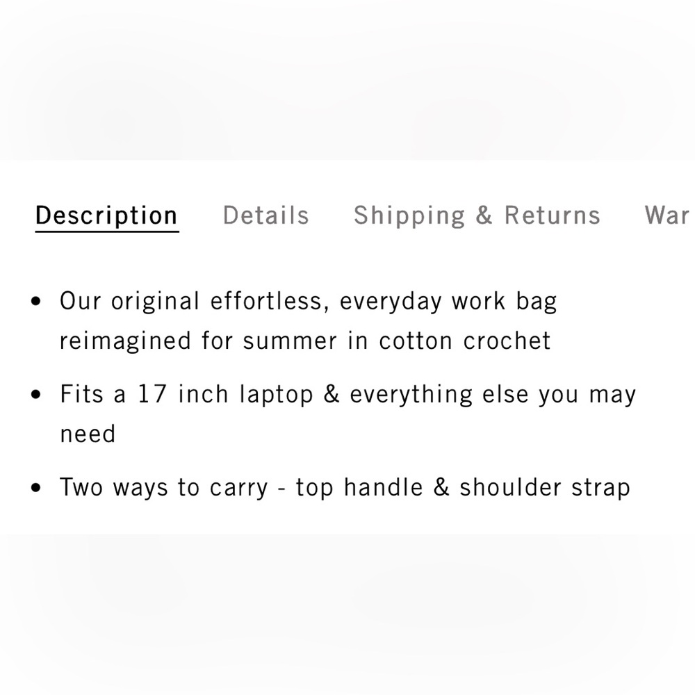 Clare V Summer Simple Tote Black/Cream Crochet Checker - Picture 7 of 14